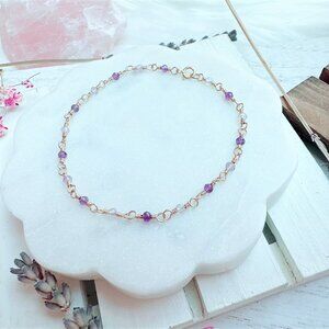New Tiny Amethyst Bracelet | Handmade in BC